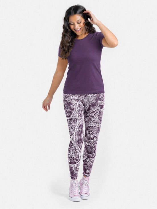 LuLaRoe Pants - LuLaRoe Purple Mandala Print Leggings OS